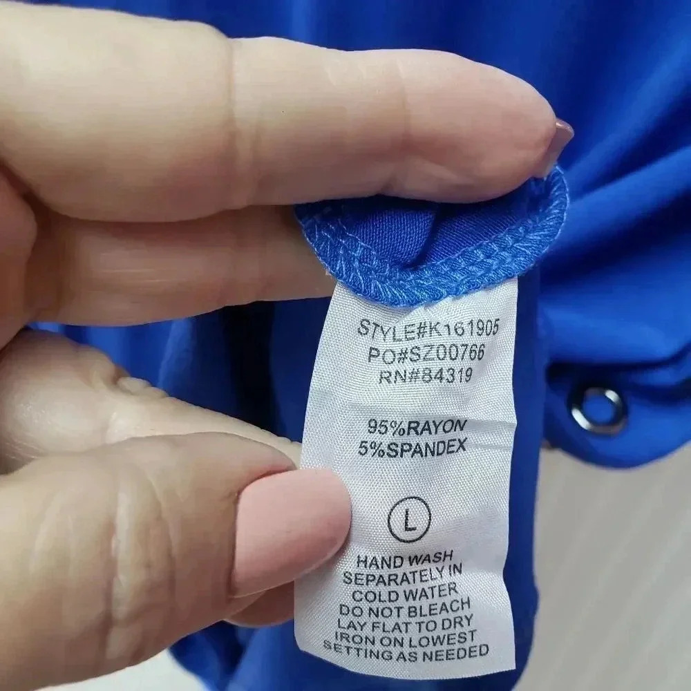 Cyrus Royal Blue Grommet Tunic - Picture 6 of 7